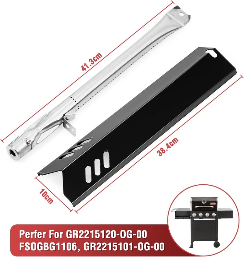 BBQ-Yummy Grill Replacement Parts for Outdoor Gourmet 4 Burner GR2215120-OG-00 Gas Grill, 15" Grill Heat Shields & Burner Covers for Dyna Glo DGF510SBP, Heat Plates Replacement Parts for Dyna-glo Grill Parts - Image 2